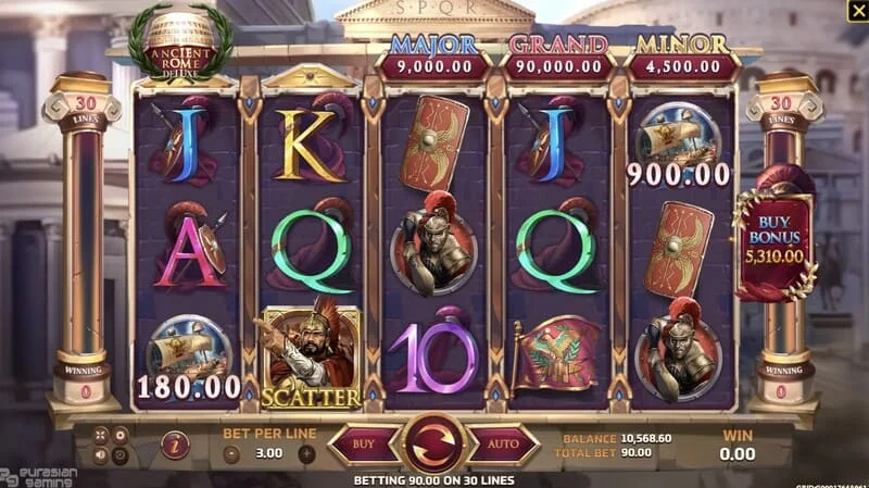 Ancient Rome Deluxe AI - bonus ekran sa dodatnim nagradama